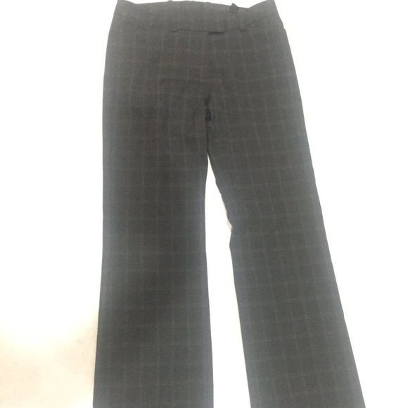 H&M Windowpane Gray Womens Pants Size 6 Bootleg - Picture 1 of 5